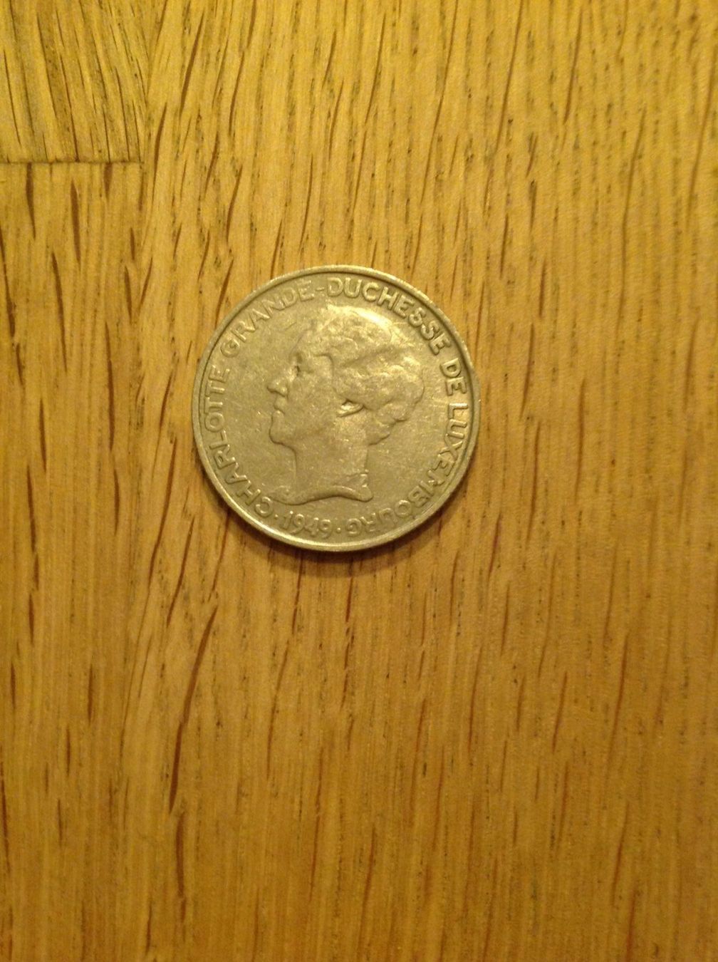 Tutti le monete: Piece 5 franc de Luxembourg de 1949 – Usato da Villars-sur-Glâne venduto da Graca03 3