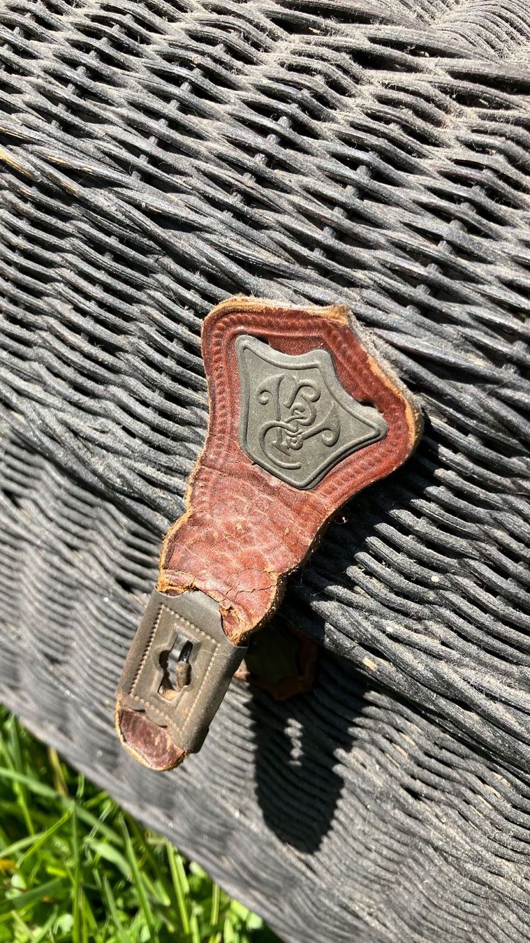 Altro per la casa: antik panier Korb osier 1900  monogramme BVC – Usato da St-Cierges venduto da LeRegain 2