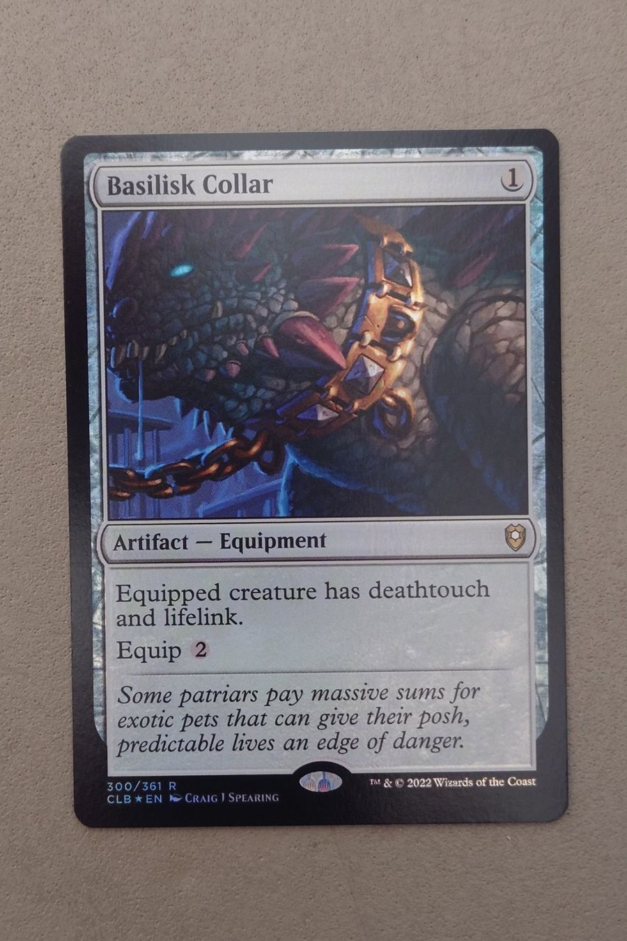 Magic The Gathering Carte collezionabili: Mtg, Basilisk Collar, FOIL – Usato da Elsau venduto da majeerdi