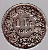 SILBERMÜNZE 1 FR  1908 ERHALT SIEHE SCAN