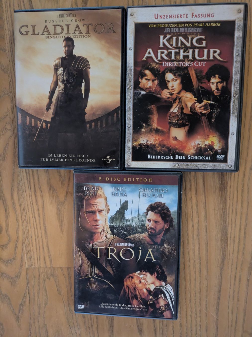 Tous les DVDs: DVD-Kollektion: Gladiator, King Arthur, Troja – D'occasion à Männedorf par Pacer19