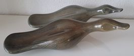 Edle, moderne Designer Keramik Enten signiert