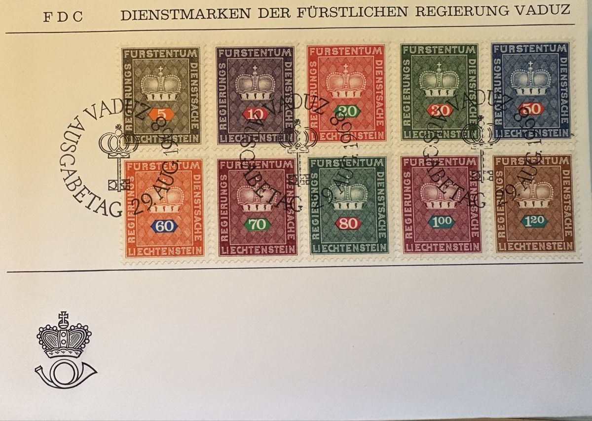 Buste & buste per spedizione: FDC Dienstmarken 29.August 1968 – Nuovo (secondo la descrizione) da Schaan venduto da Hrberger