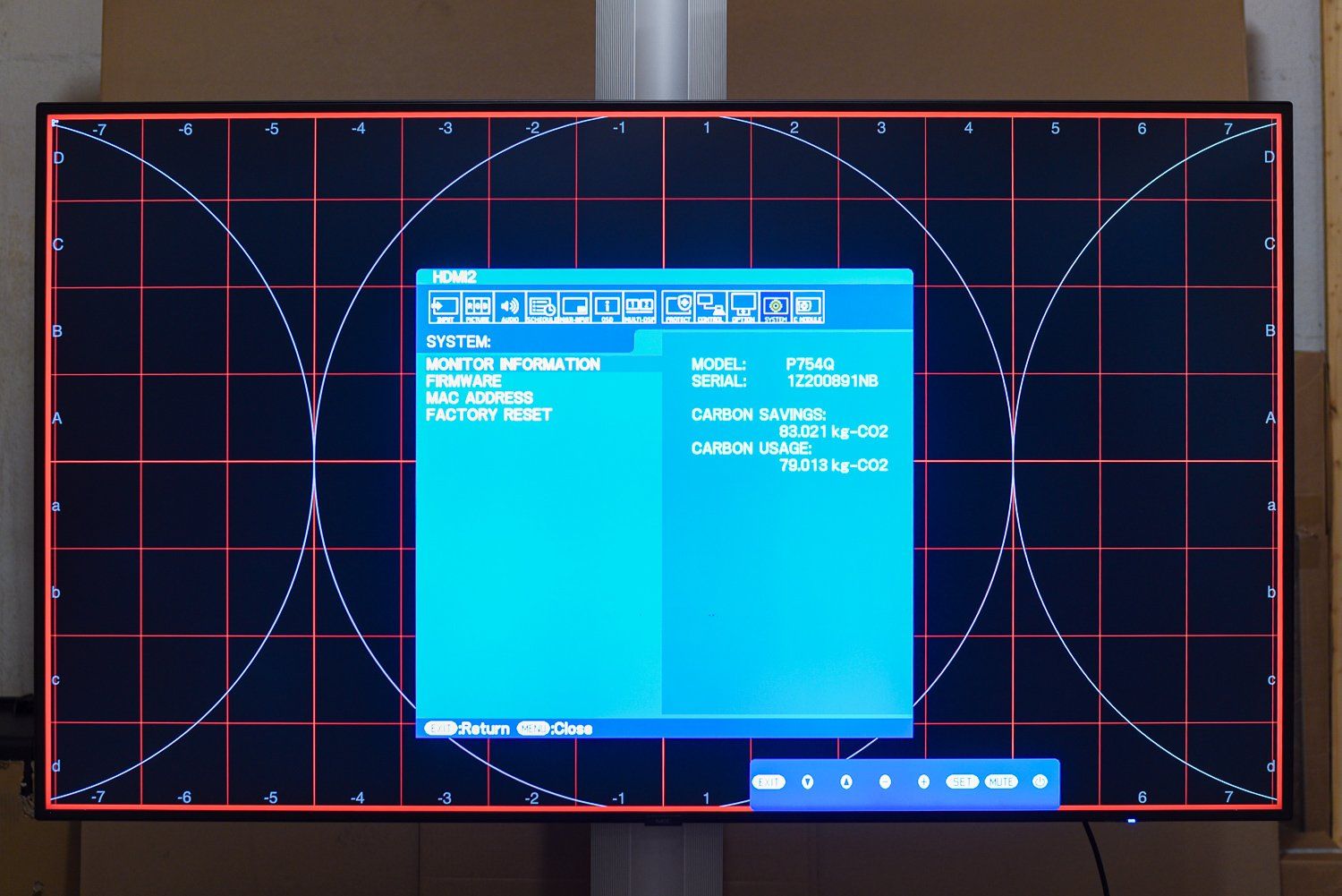 Nec Monitor: NEC MultiSync P754Q – 75" 4K Professional Display | B-Ware – Usato da Zollikon venduto da AV_Direkt 1