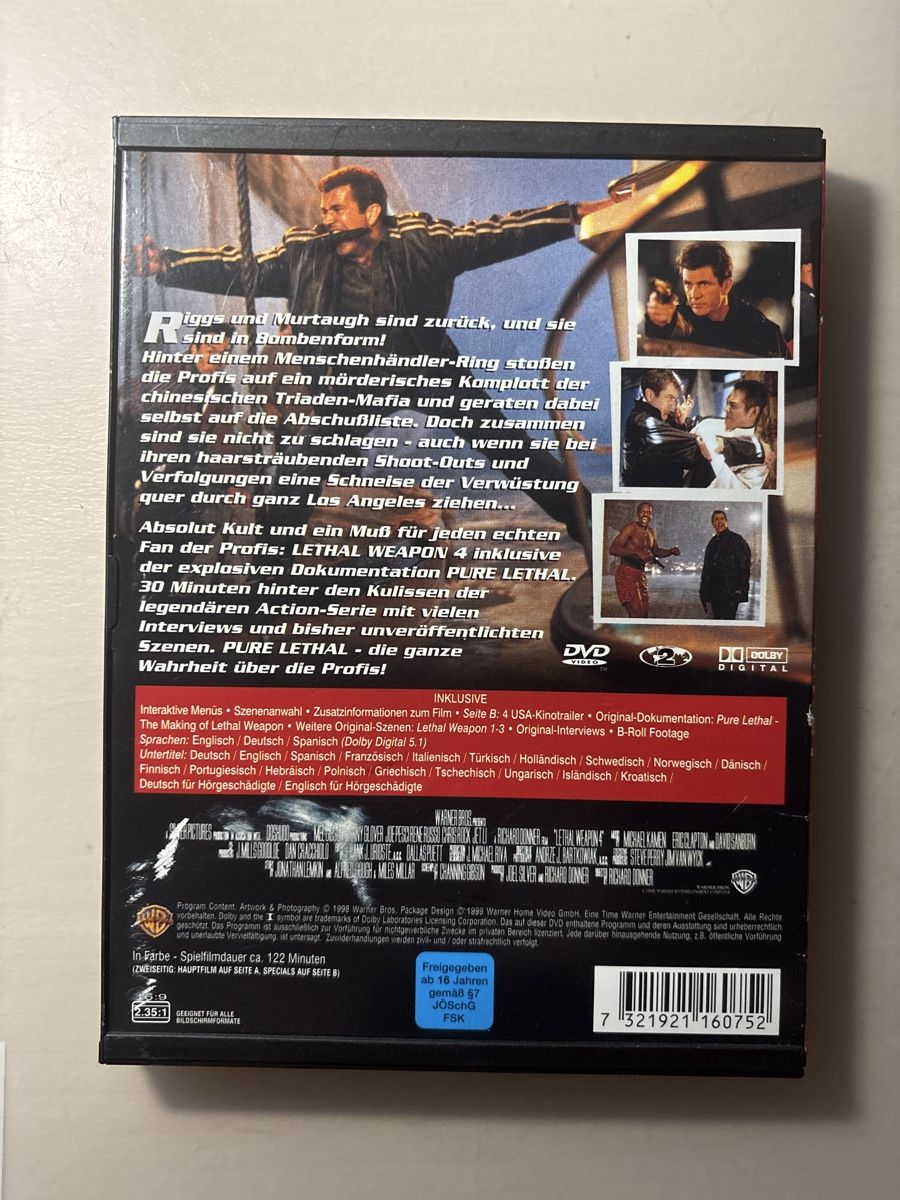 Tutti i DVDs: Lethal Weapon 4 DVD - Actionklassiker  (0506) – Usato da Ruswil venduto da Slivio_ 1