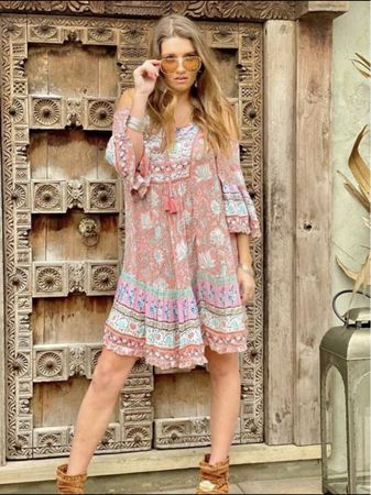 Bohemian Sommerkleid, Gr. M/L, versch. Farben