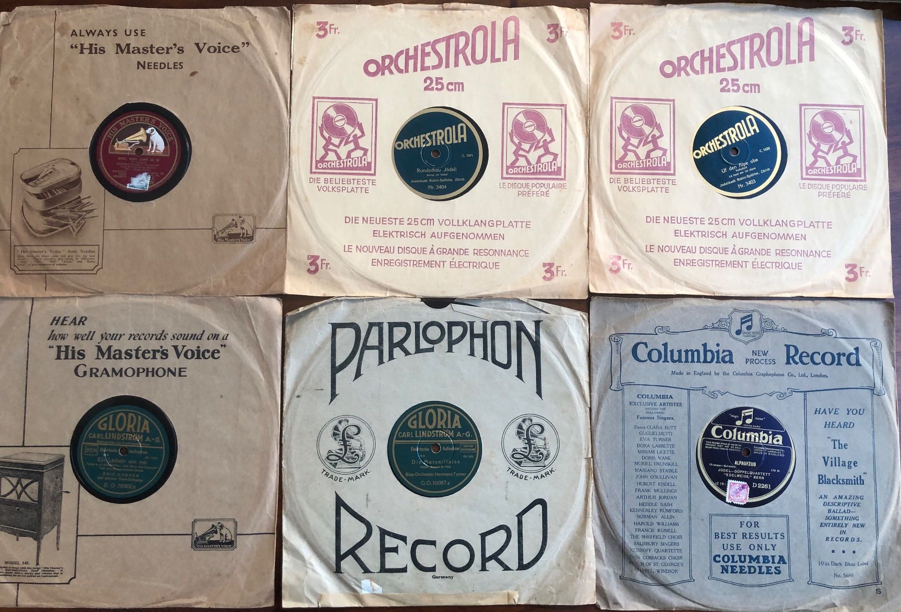 Schallplatten: Schellackplatten Konvolut diverse Marken gebraucht – Gebraucht aus St.Gallen von Leerer 1