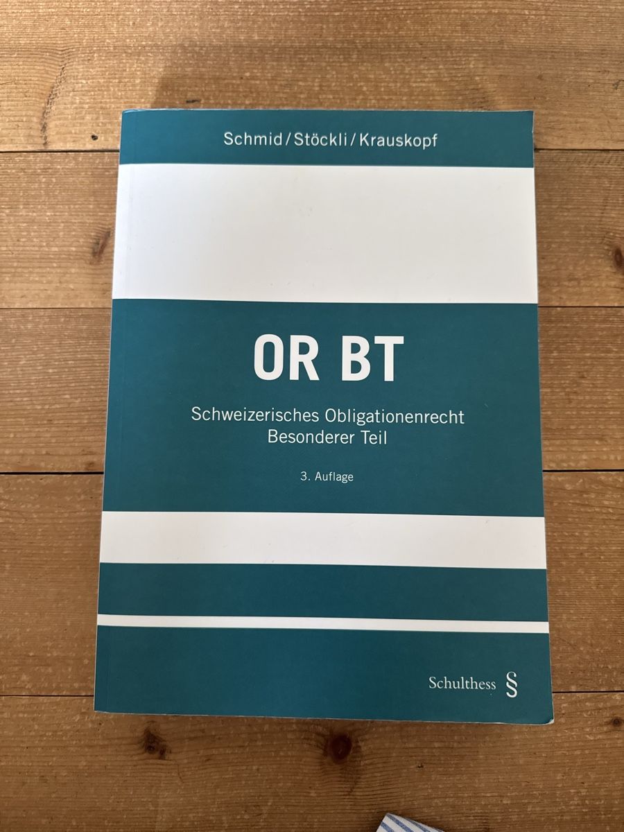 Libri: OR BT, Schweizerisches Obligationenrecht, Besonderer Teil – Nuovo (secondo la descrizione) da Winterthur venduto da isaresells