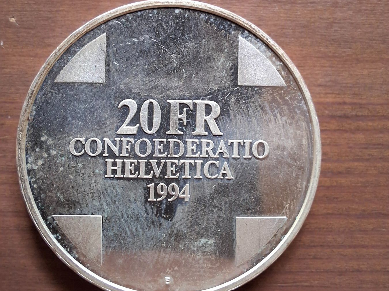 Alle Münzen: 20 CHF - Pièce commémorative 1994 – Gebraucht aus St. Ursen von leotti11 1