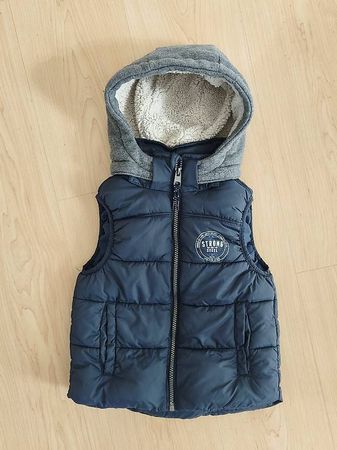 Gilet / Weste mit abnehmbarer Kapuze blau H&M Gr 110/116