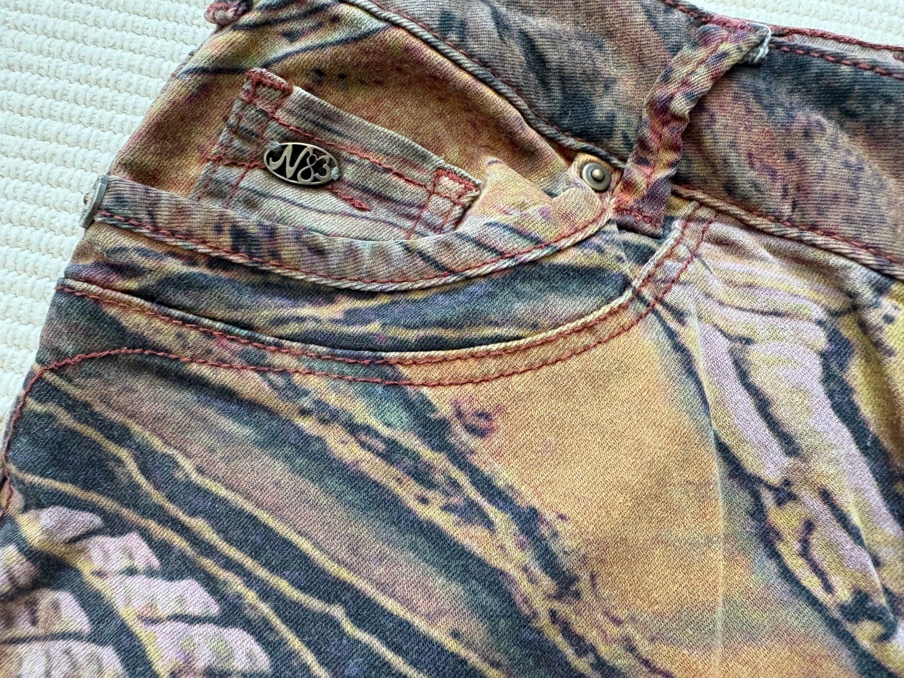 Nile Jeans: Nile Jeans bunt Muster Print XS – Usato da Hombrechtikon venduto da star8888 2