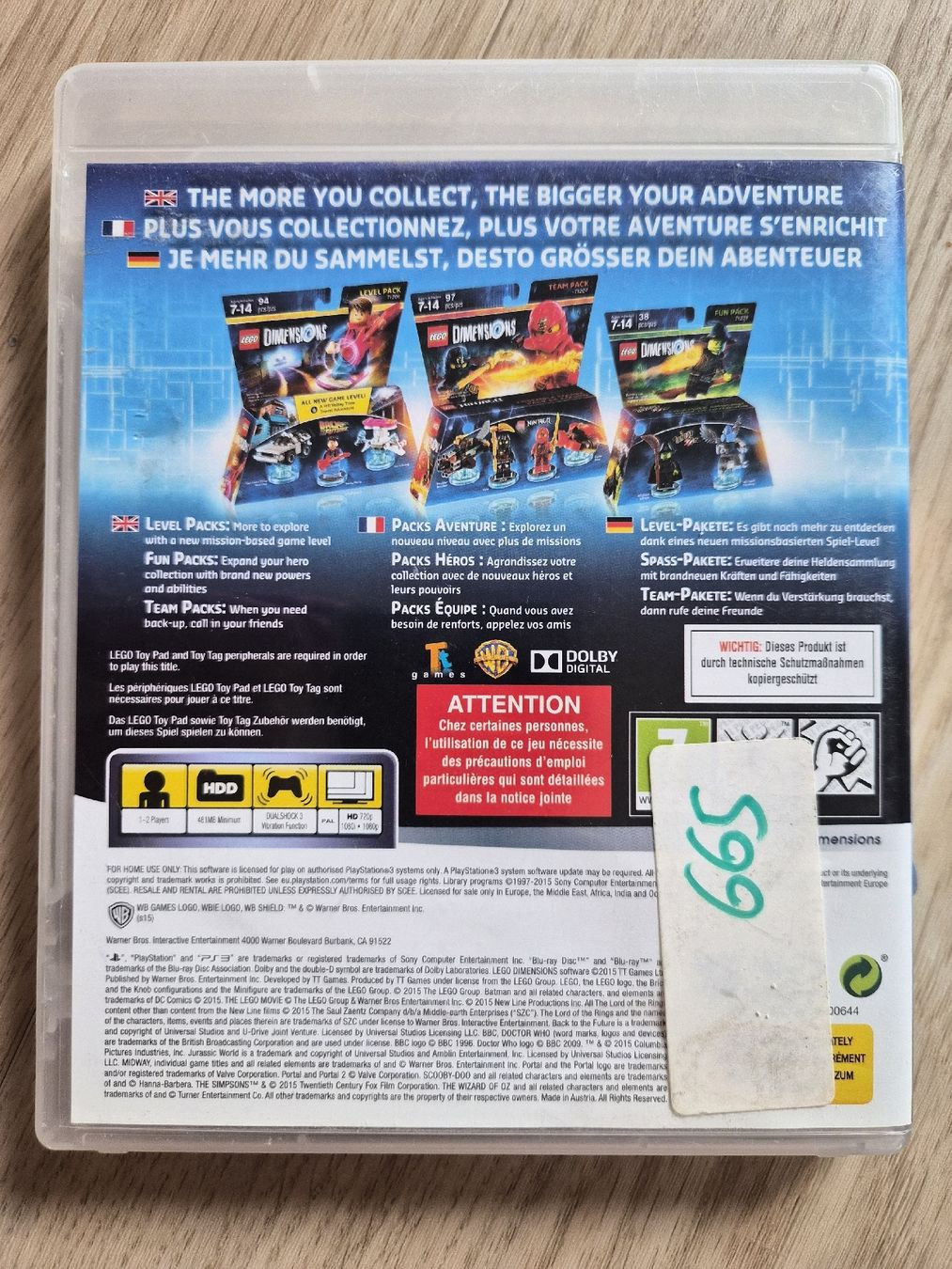 Sony Giochi: Jeu PS3 LEGO Dimensions  – Usato da La Joux FR venduto da car_ck96 2