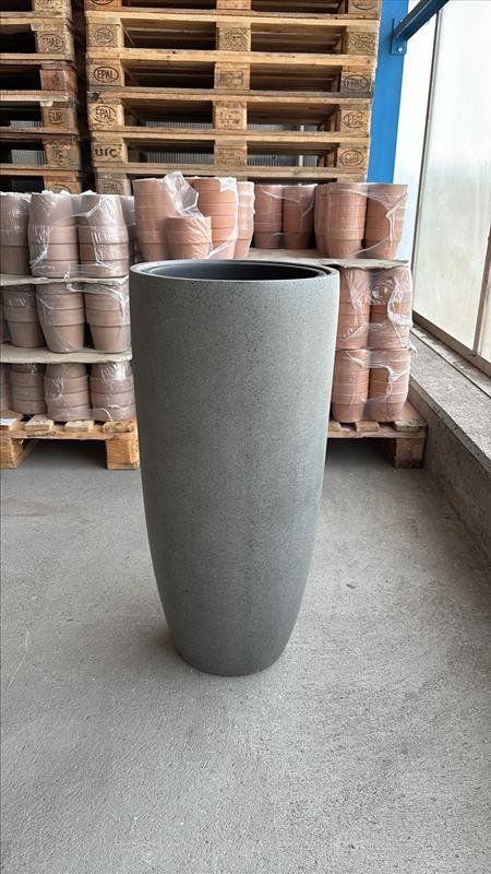 Vasi & Recipienti: Luwasa Polystone-Vase anthrazit  mit Innentopf Ø30/65 – Nuovo (secondo la descrizione) da Allmendingen b. BE venduto da Luwasa.Interhydro