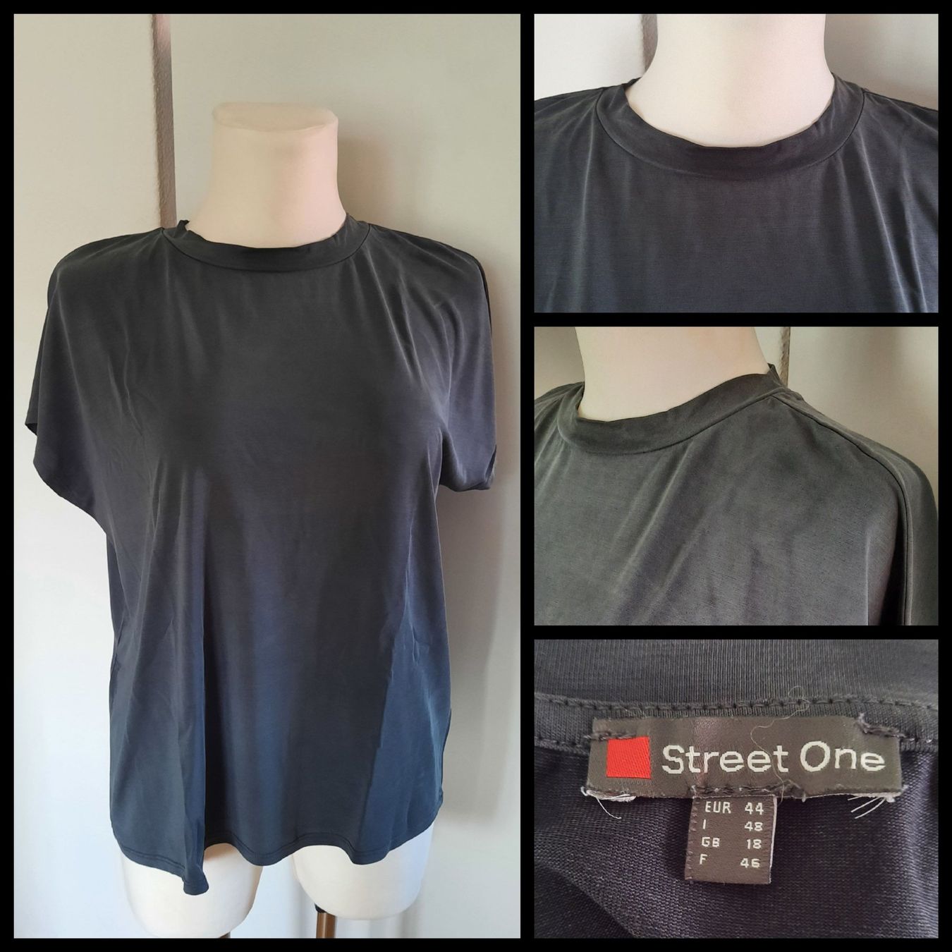 T-Shirts: ***STREET ONE*** Shirt grau Gr. 44 – Gebraucht aus Wädenswil von H2H_Secondhandshop