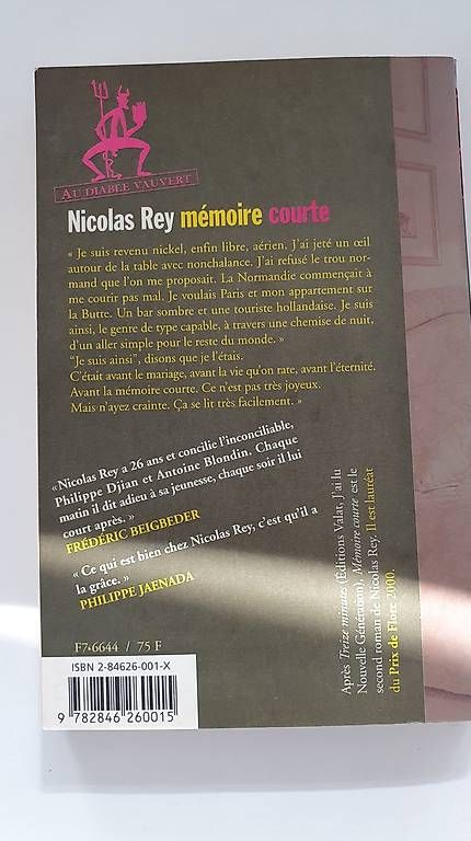 Bücher: Mémoire courte de Nicolas Rey – Gebraucht aus Prêles von Syga 1