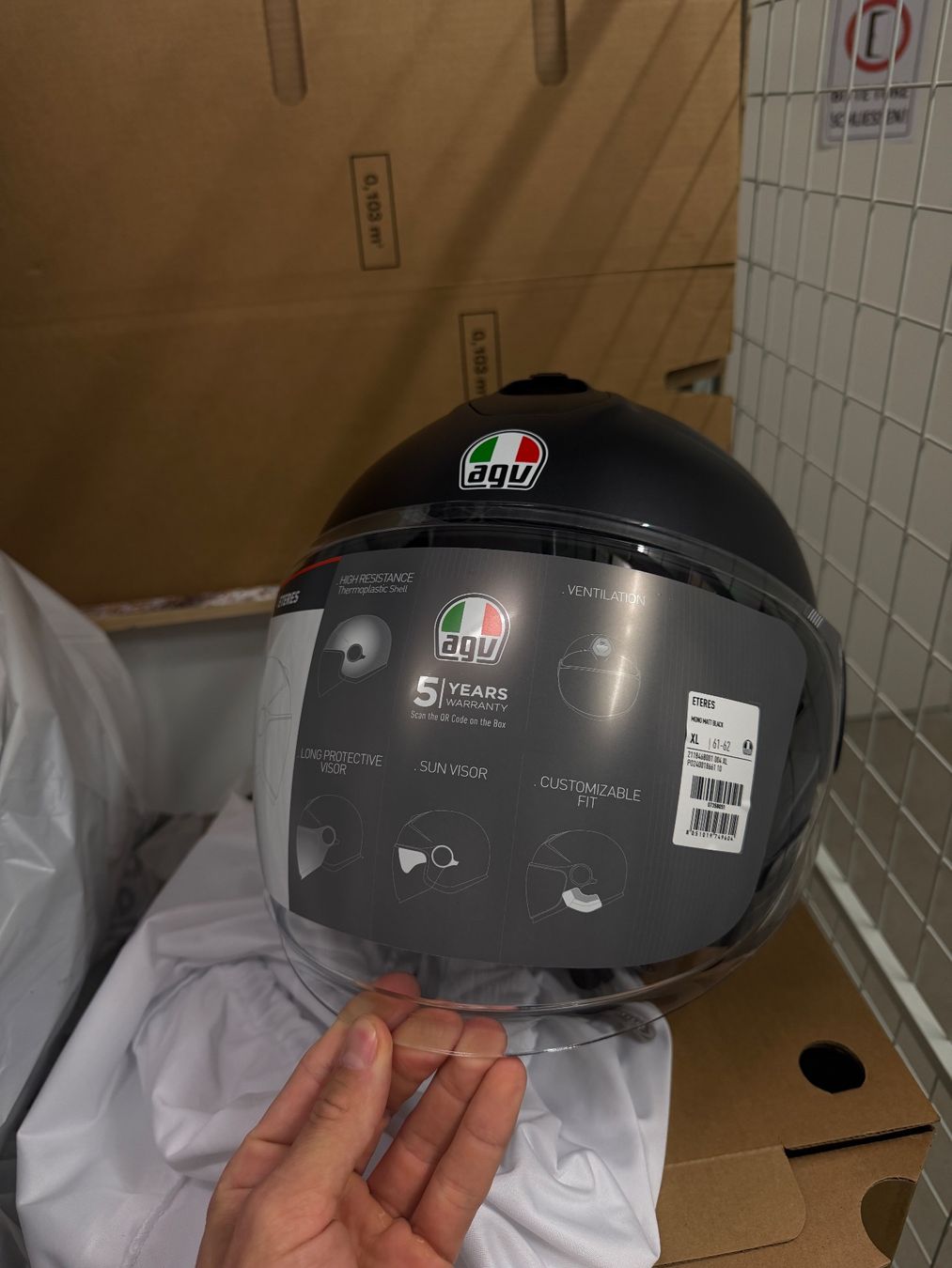 Caschi & visiere: AGV - Jethelm - Eteres XL – Nuovo e nell'imballaggio originale da Richterswil venduto da Botondsz