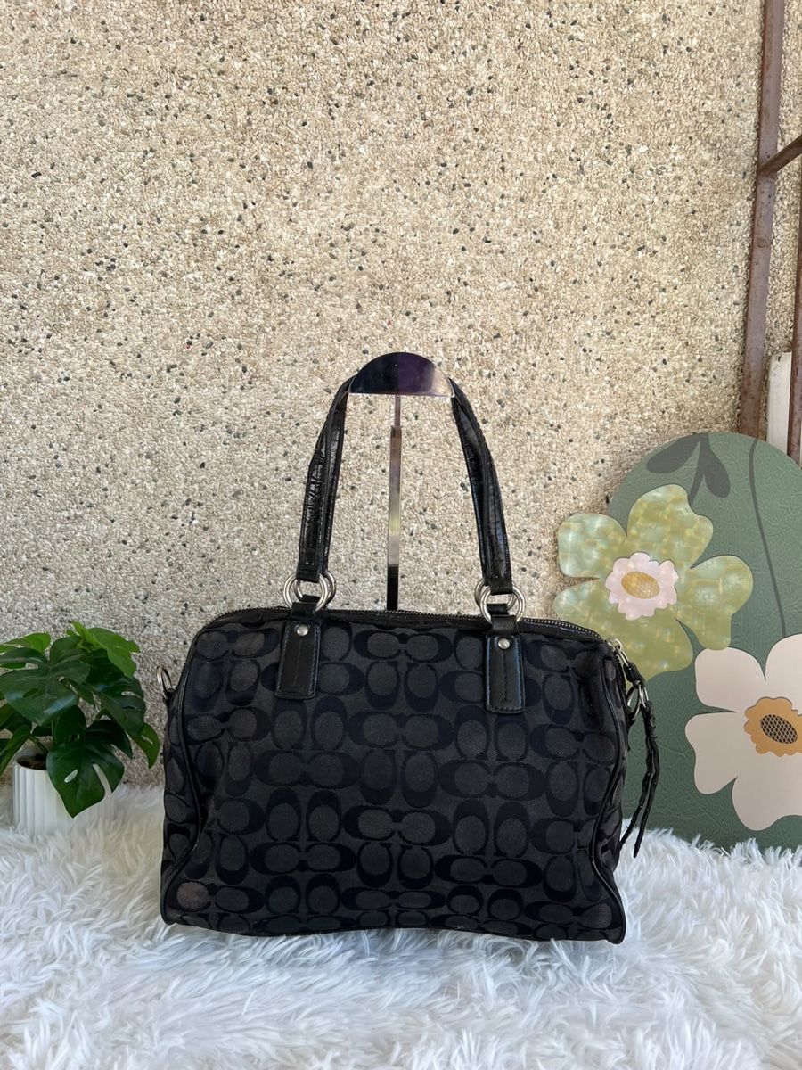 Coach Taschen für Damen: Handtasche Coach schwarz Monogramm Leder 36x23cm  – Gebraucht aus Eggenwil von CNSRVINTAGE 1