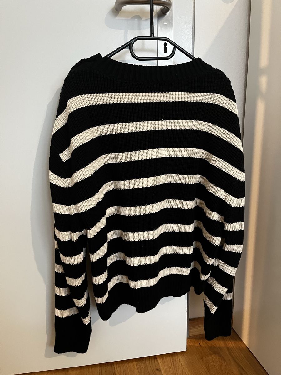 H&M Maglioni & Felpe: H&M Strickpullover, Schwarz/Weiss gestreift, Grösse M – Usato da Opfikon venduto da acoaee 2