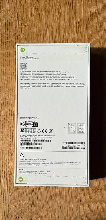 Handys / Smartphones: Apple iPhone 17 Pro Max 256 Go  Deep Blue – Gebraucht aus Pully von forceed 2