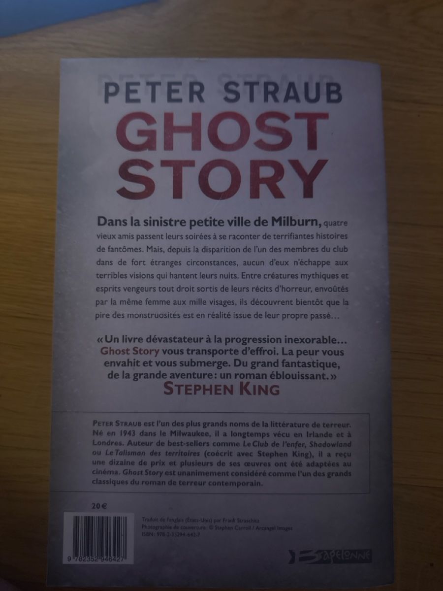 Libri: Livre "Ghost Story" Peter Straub occasion – Nuovo (secondo la descrizione) da Le Lignon venduto da MarciaAbreu 1