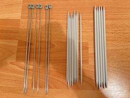 Stricknadel Set, Metall/Kunststoff, Diverse Grössen, Top!