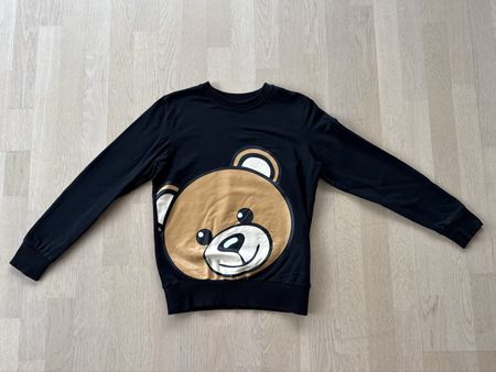 MOSCHINO Teen Sweatshirt Pullover 152 schwarz Bear Print TOP