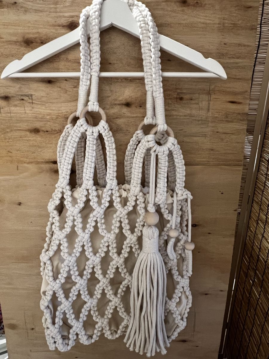 Borse da donna: Makramee Tasche Boho Ibiza Style Handarbeit hellbeige NEU – Nuovo e nell'imballaggio originale da Ernetschwil venduto da Luwen70