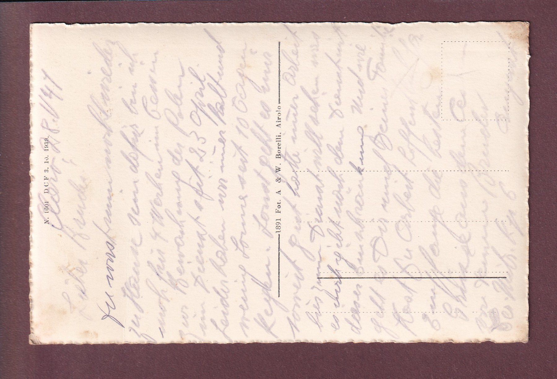 Cartoline postali: BELLINZONA - Stazione - 1941 – Usato da Pully venduto da nicecards 1