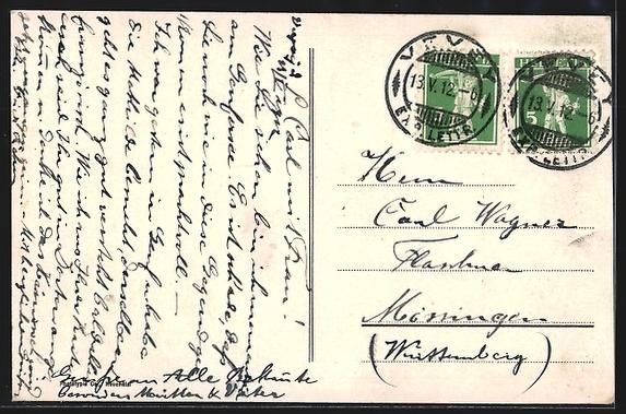 Cartes postales: AK Vevey, Panorama et Dents du Midi – D'occasion à Berlin par bartko-reher 1