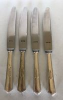 4 Dessert-/Käsemesser – Griff 90er Silber
