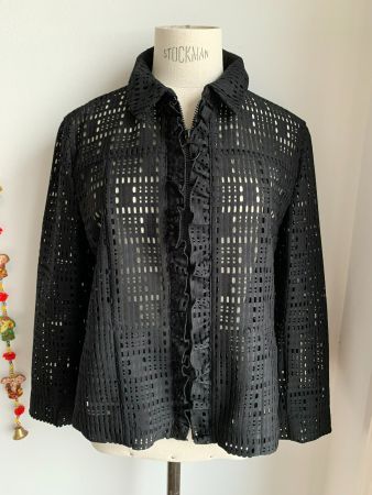 AKRIS punto: Neuer exklusiver schwarzer Blazer, 38, NP 1440