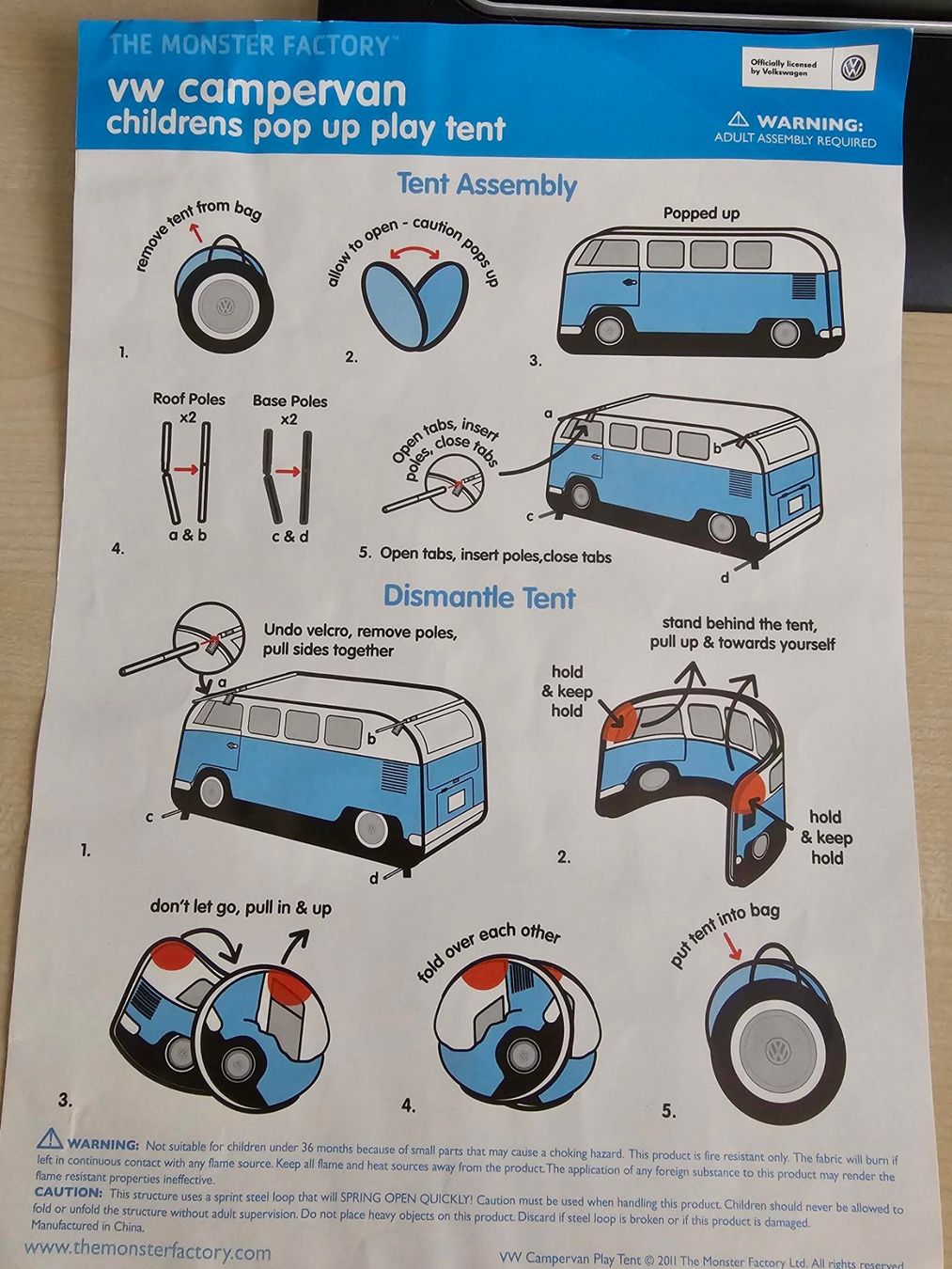 Zelte: VW Campervan - Kinderzelt – Neu (gemäss Beschreibung) aus Baar von Bravo88 3