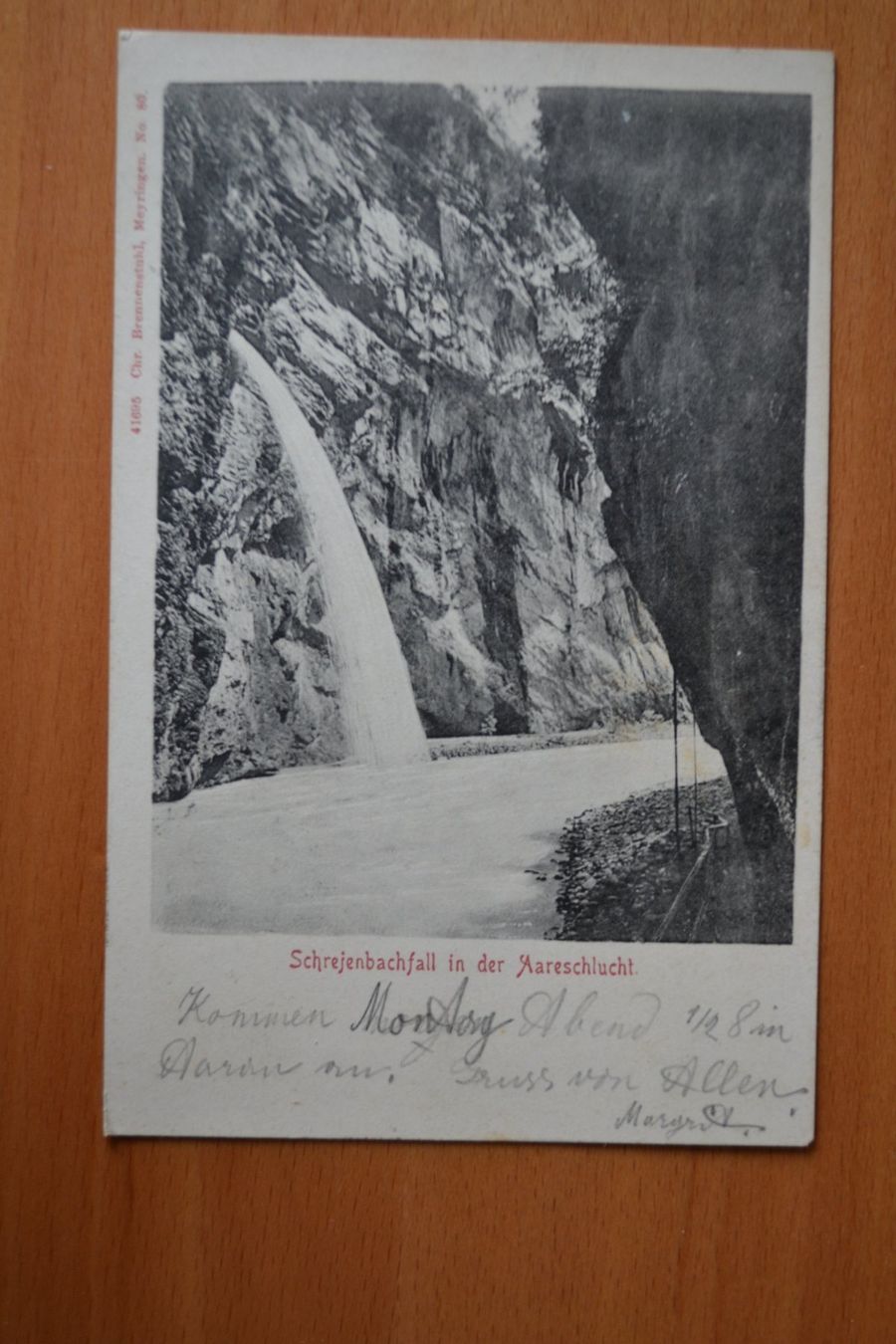 Cartes postales: AK Schrejenbachfall Aareschlucht – D'occasion à Beinwil am See par kajak55