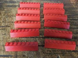 lego 4445 lot de 12 pièces Red Slope 45 2 x 8