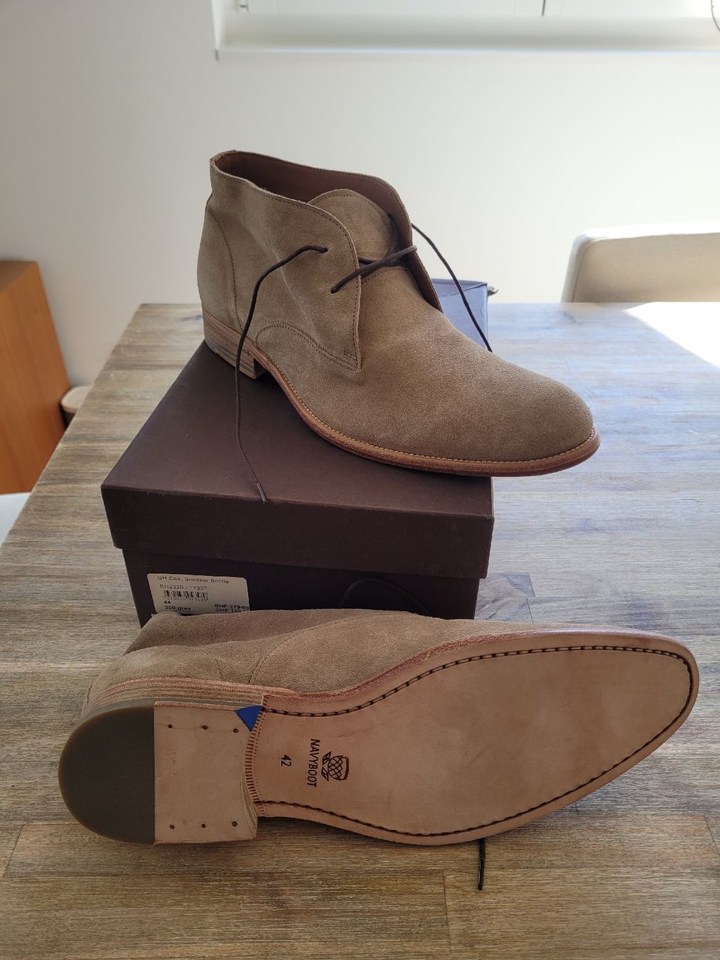 Navyboot Scarpe da uomo: Navyboot Stiefel beige Gr.42 – Nuovo (secondo la descrizione) da Allenwinden venduto da Babo2 1