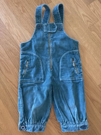 Strampler Cord Blau Grösse 92