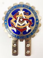 ACS Automobil Club Schweiz Plakette Metall Emaille Oldtimer