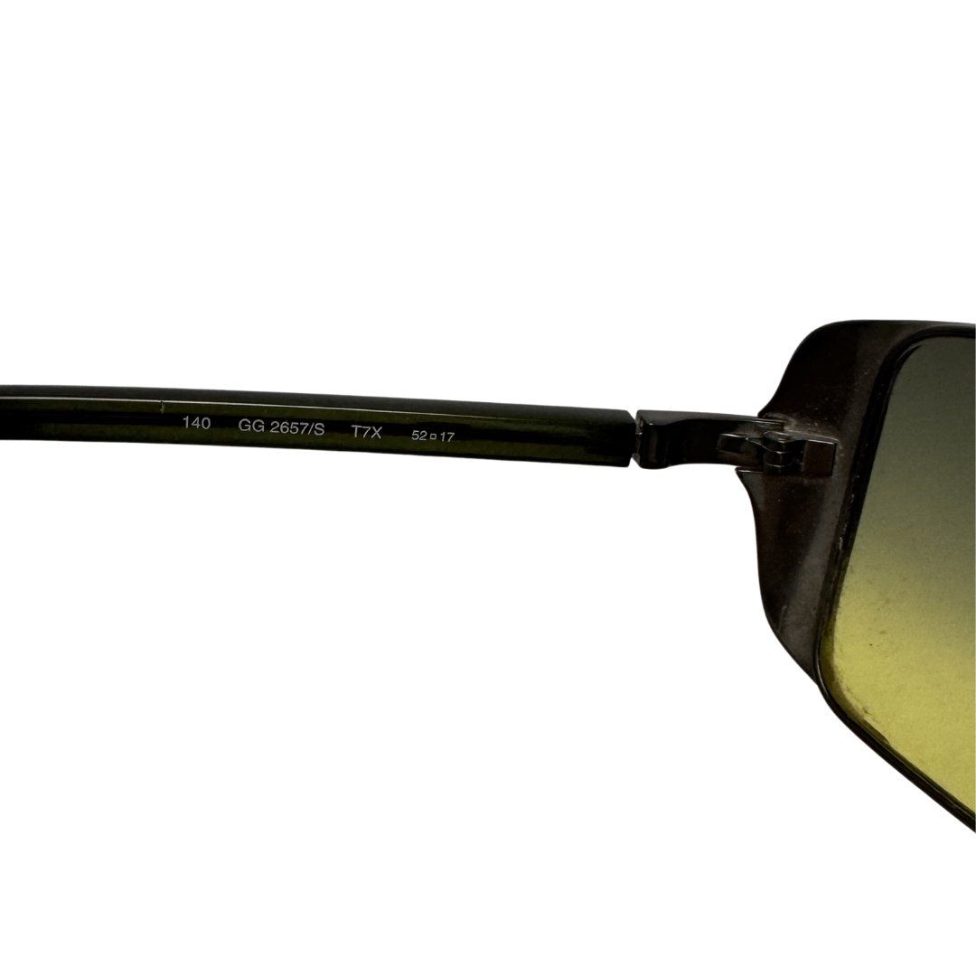 Gucci Occhiali & Lenti: Vintage GUCCI Sonnenbrille Y2K Rectangle Shield Gradient – Usato da Porrentruy venduto da MadameResell 4