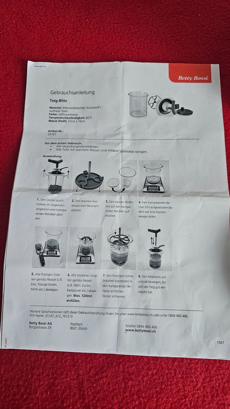 Betty Bossi Elettrodomestici da cucina: *Betty Bossi * Teig-Blitz Neu – Nuovo (secondo la descrizione) da Bronschhofen venduto da Xena37 4