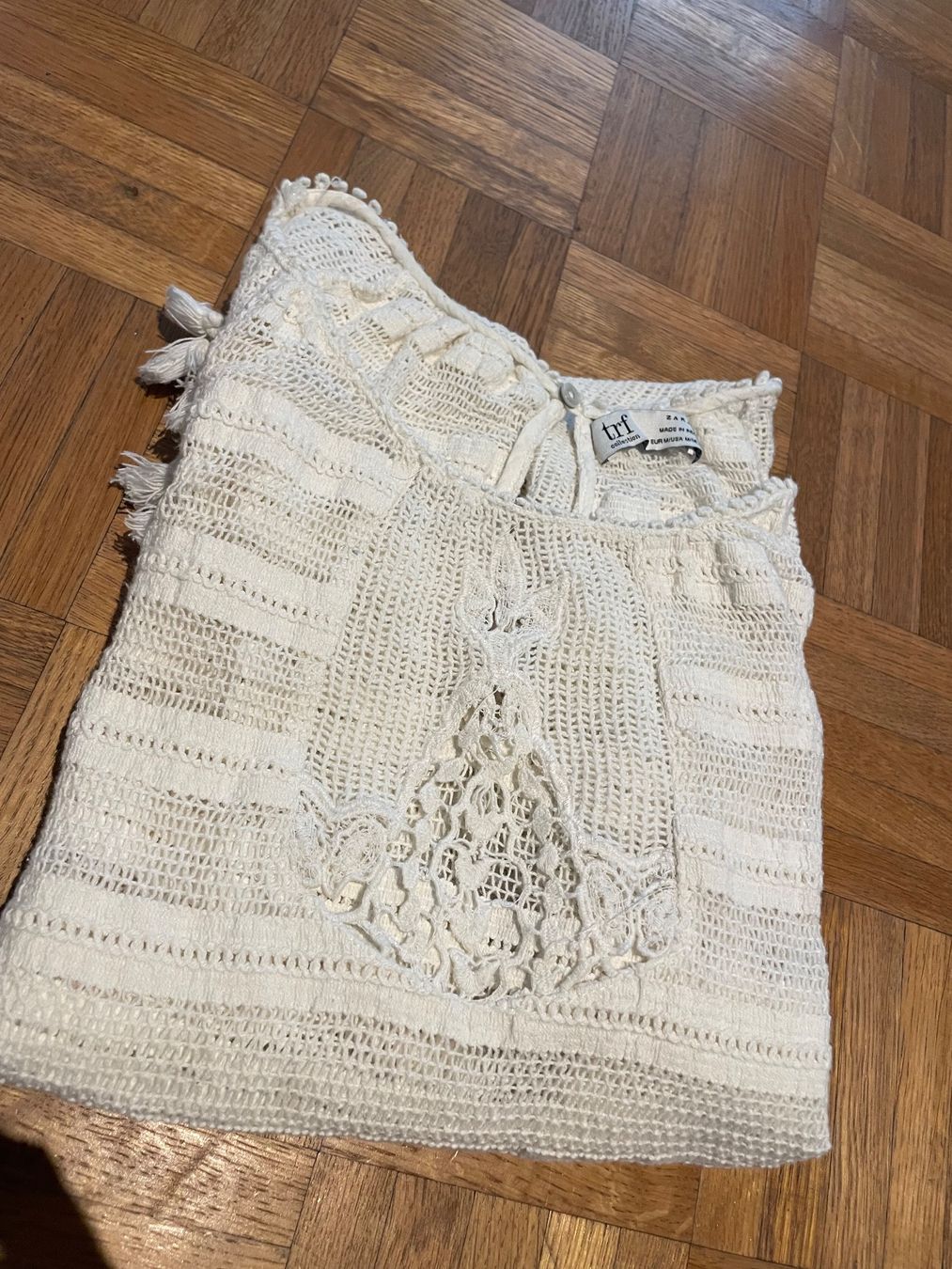 Zara T-Shirts: Zara TRF Boho Oberteil Gr. M offwhite – Gebraucht aus Zürich von MrsWollishofen 6