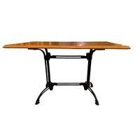 Tisch Massivholz mit Gusseisengestell