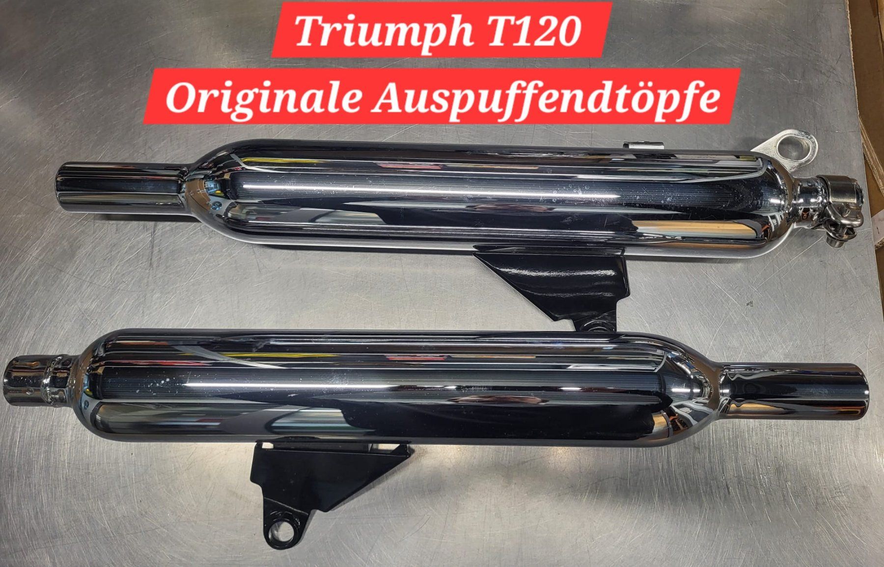 Triumph Sistemi di scarico: Triumph T120 Originale Auspufftöpfe – Usato da Alpnach Dorf venduto da HD-Girl