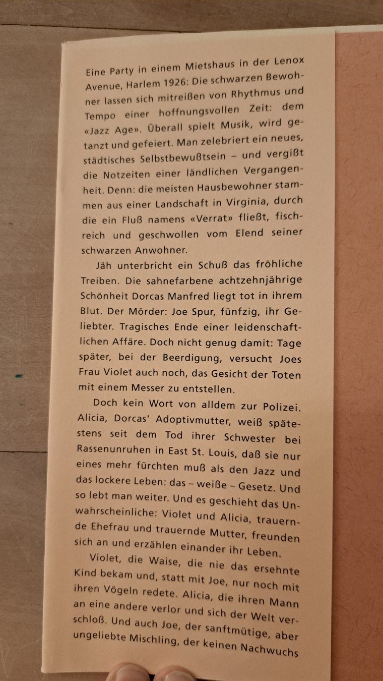 Bücher: Toni Morrison, Jazz, Roman Rowohlt, 1993 – Gebraucht aus Zürich von chusel 2