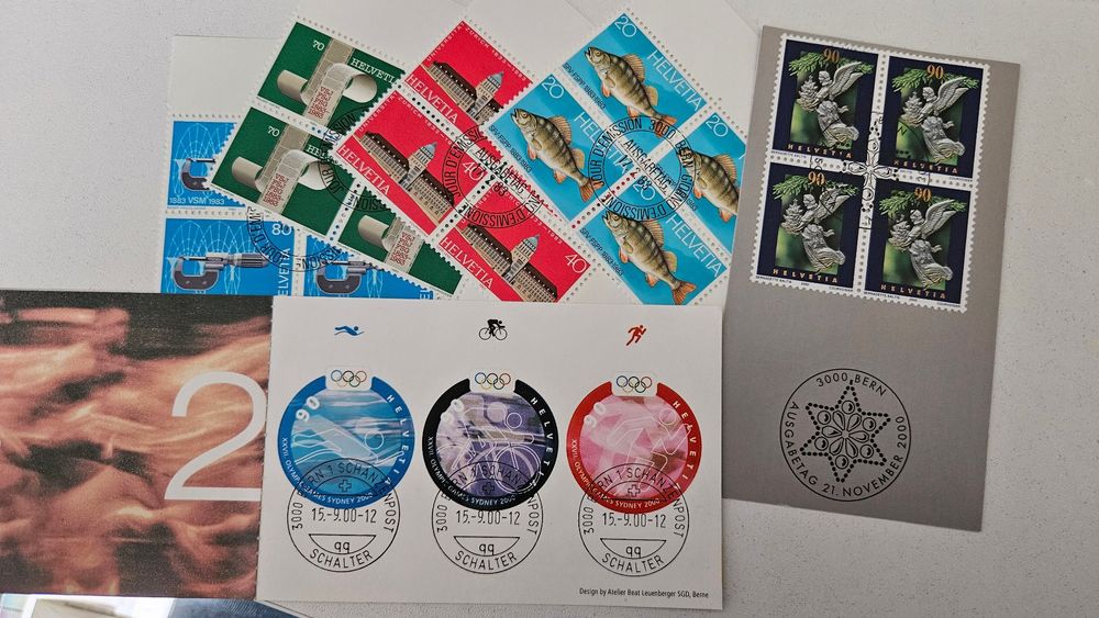 4er Blöcke Lot 1 Mit ET Voll-Stempeln ab 1.-- (Neu (gemäss Beschreibung ...