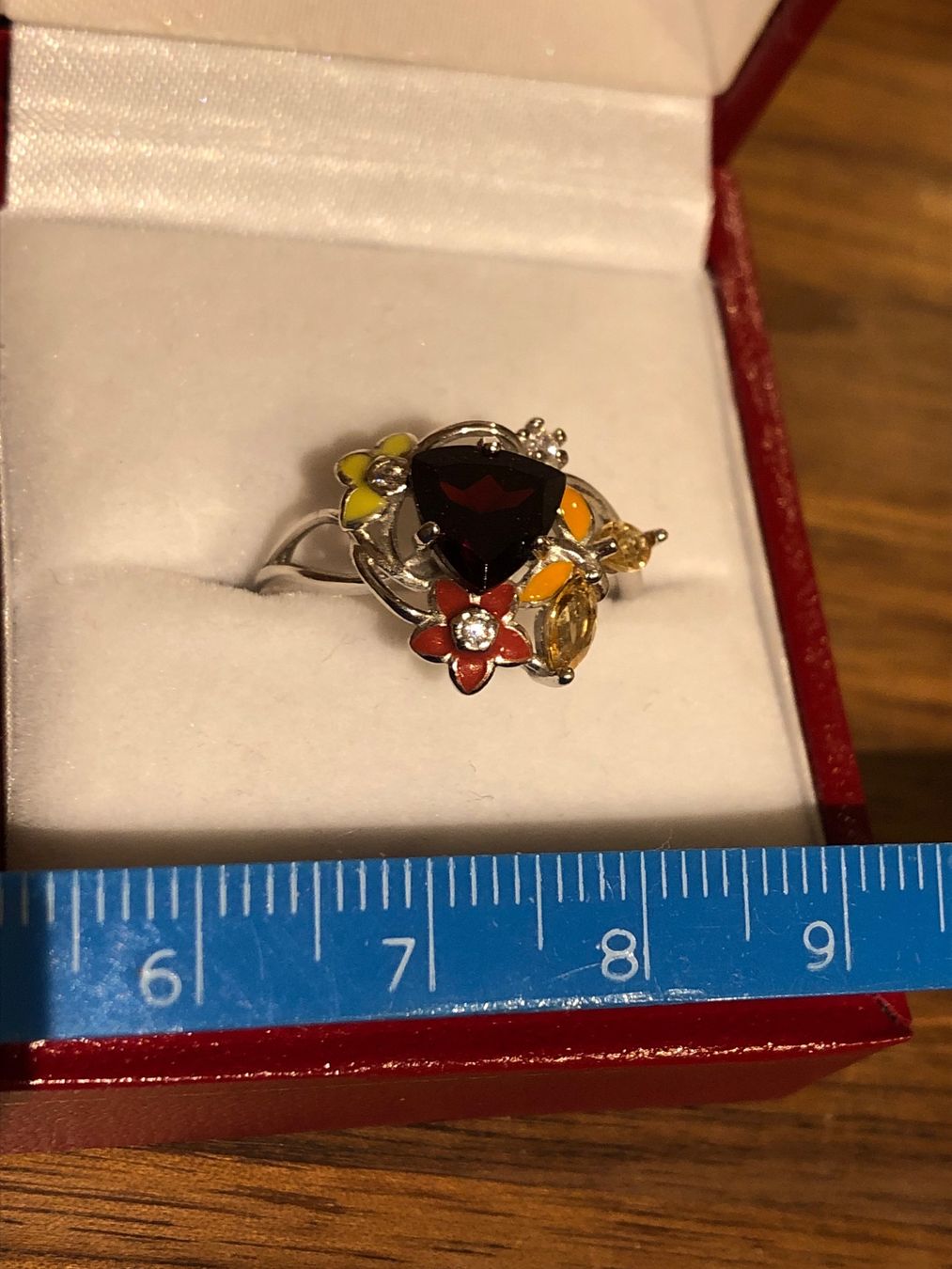 Anelli: Ring Silber 925 Granat Emalie – Usato da Zollikofen venduto da lorik007 5