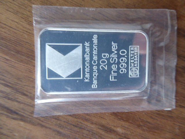 Edelmetalle: Silberbarren 20g Kantonalbank – Neu und originalverpackt aus Romanshorn von sonnenblume034 1