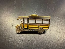 Seltener Oldtimer-Bus Anstecker Pin - Gelb/Weiss, Top!