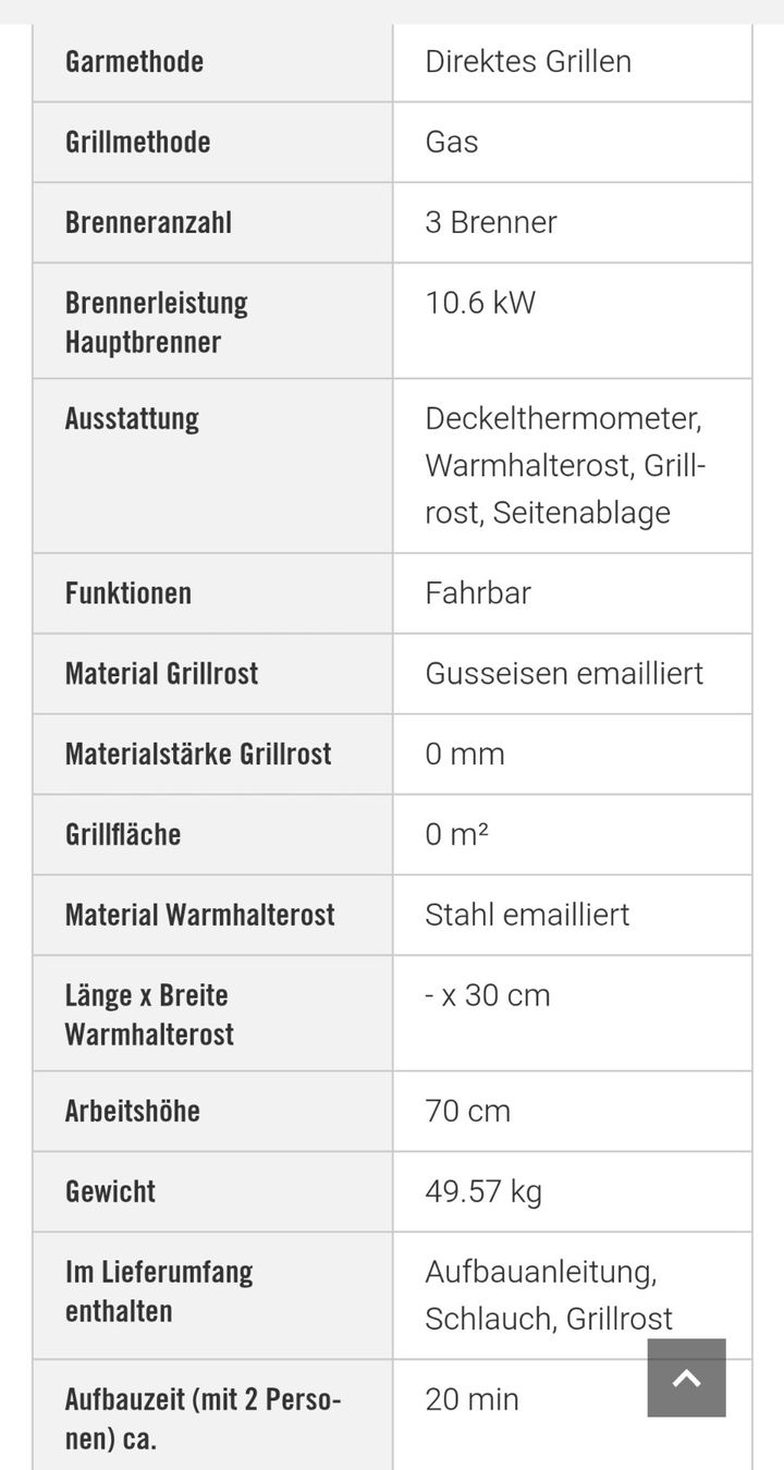 Weber Griglie: Weber Gasgrill 3-Brenner – Nuovo e nell'imballaggio originale da Neuhausen am Rheinfall venduto da sanitom 3