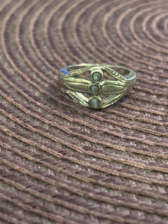 Bague Ancienne En Argent Avec Pierre - Taille 54, Référence 151-10/A1-25, Occasion à Restaurer