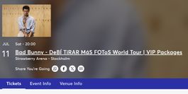 Bad Bunny Concert VIP2 PREMIUM EARLY ENTRY PACKAGE (2x)